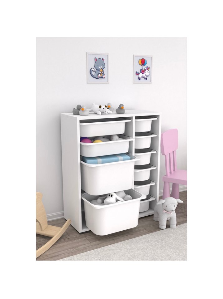 Beyaz Çok Bölmeli Dolap Düzenleyici - Görsel 3