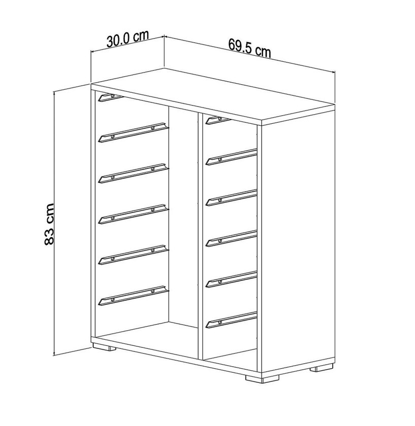 Beyaz Çok Bölmeli Dolap Düzenleyici - Görsel 4