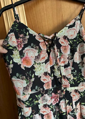 Çiçek Desenli yazlık şortlu elbise Uzun Elbise - Görsel 2