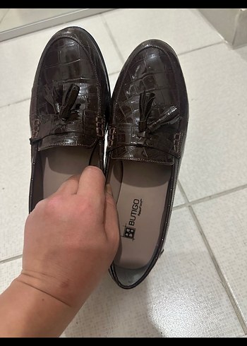 Kahverengi Kroko Desenli Erkek Klasik Ayakkabı - Görsel 3