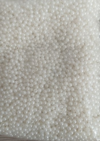 Parlak Beyaz Tırnak Süsü İnci Boncuklar - Görsel 2