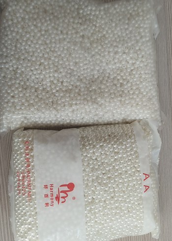 Parlak Beyaz Tırnak Süsü İnci Boncuklar - Görsel 3