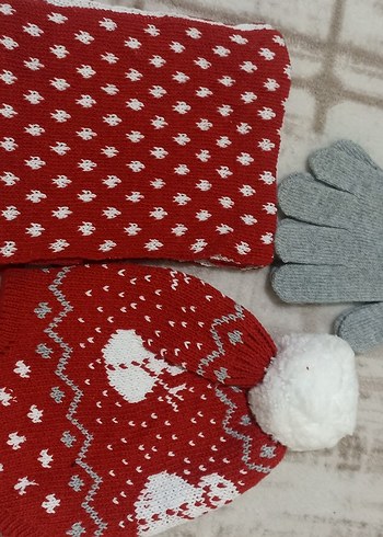 Gri Örgü Kız Eldiveni - Görsel 2