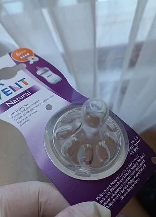 Avent natural 4 numara 3 delik sıfır biberon ucu