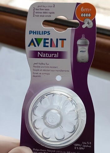 Avent natural 4 numara 3 delik biberon ucu