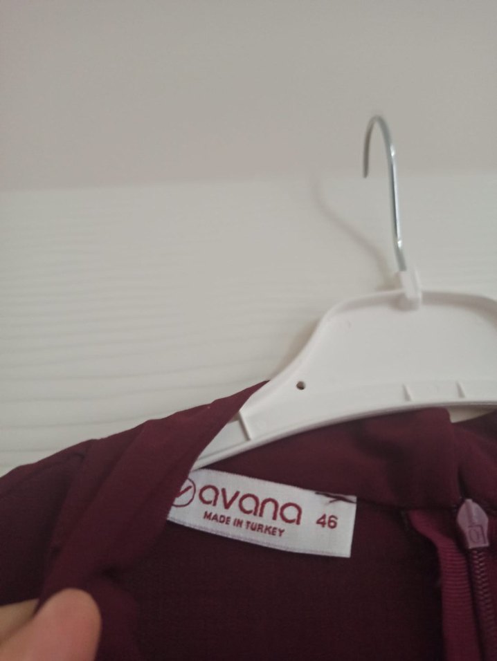 Bordo Uzun Kollu Salaş Tunik - Görsel 2