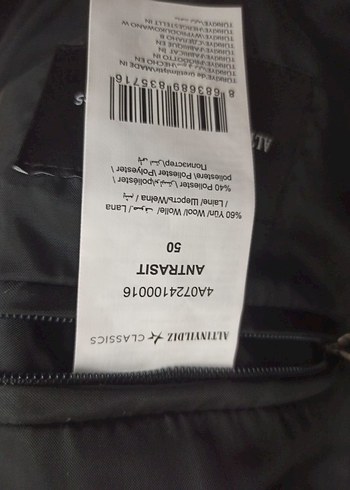 Gri Erkek Midi Boy Düğmeli Klasik Ceket - Görsel 4