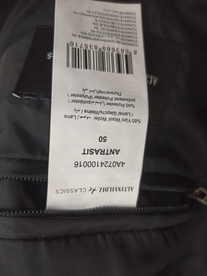 Gri Erkek Midi Boy Düğmeli Klasik Ceket - Görsel 4