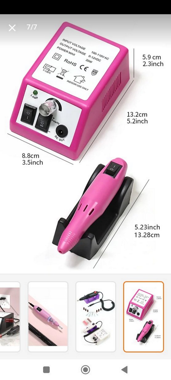 Pembe Elektrikli Manikür Pedikür Seti - Görsel 2