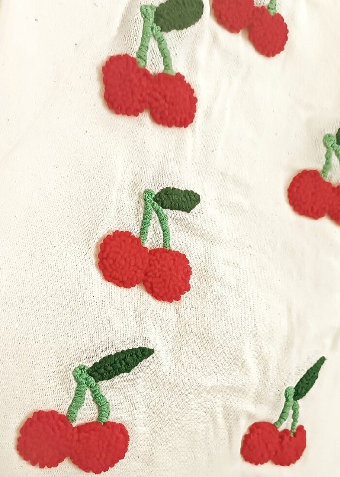 Punch işleme yıkanmış ham bez çanta  - Görsel 2