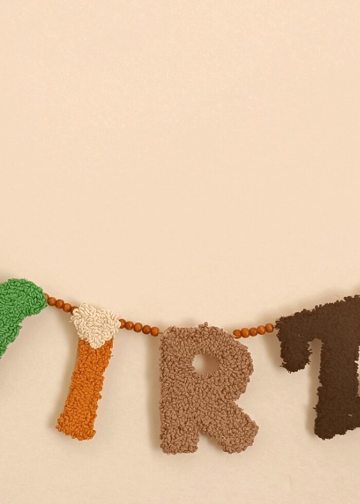 Punch işleme çocuk odası isim duvar dekoru  - Görsel 2