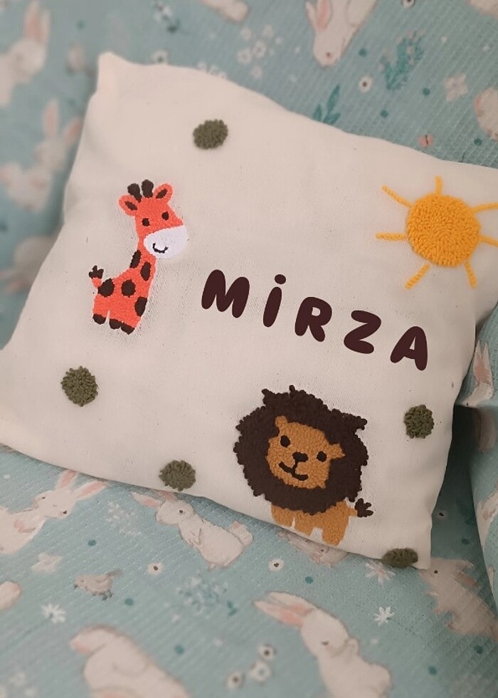 Punch işleme çocuk veya bebek kırlent  - Görsel 2