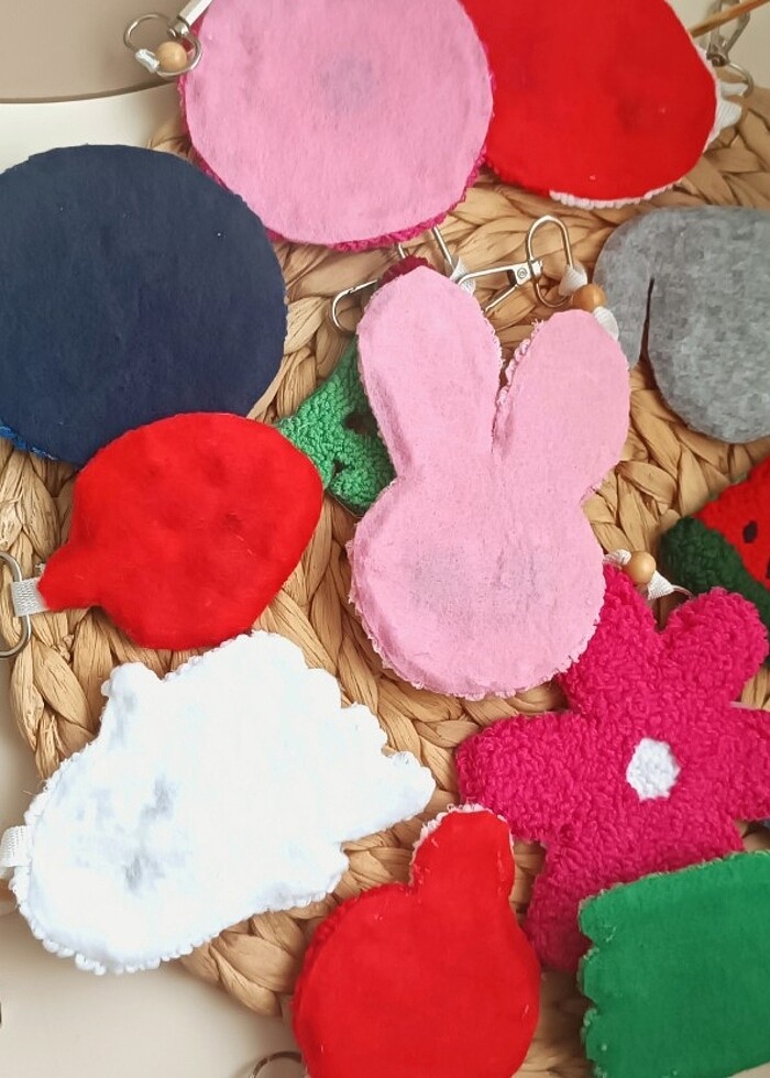 Punch işleme sevimli anahtarlık ve çanta süsleri  - Görsel 5