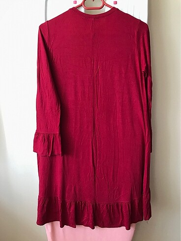 xl Beden bordo Renk Yazlık tunik