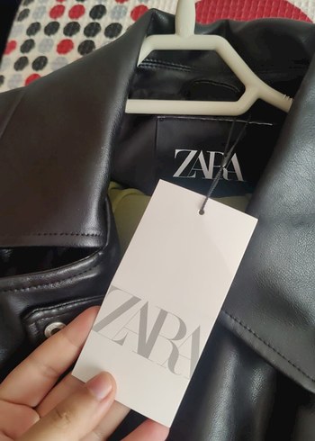 Zara Kadın Siyah Deri Biker Ceket