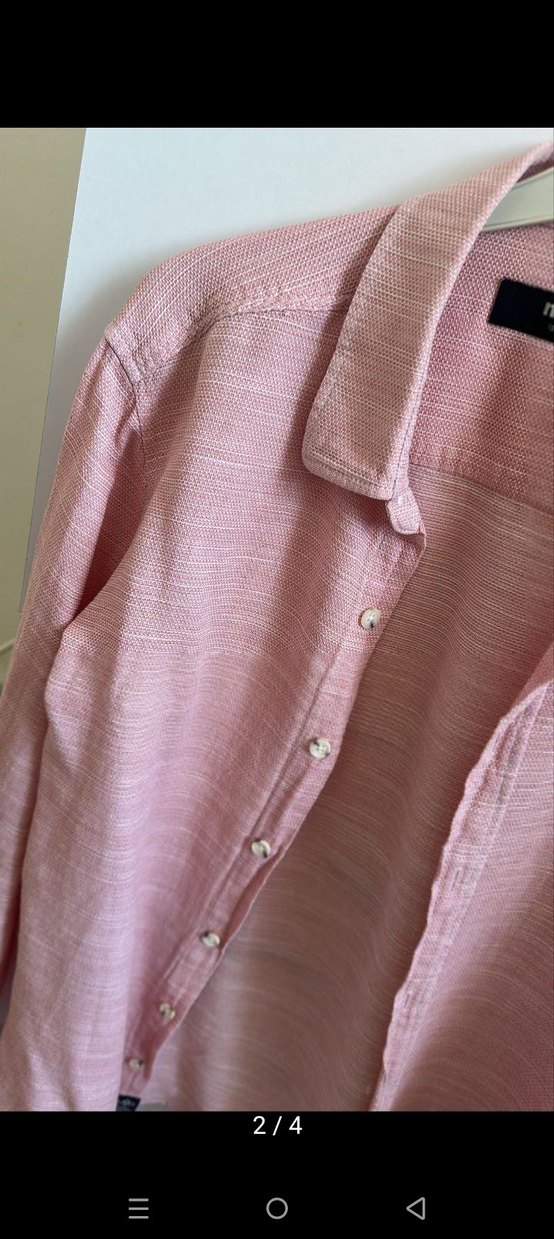 Pembe erkek gömlek - Görsel 2