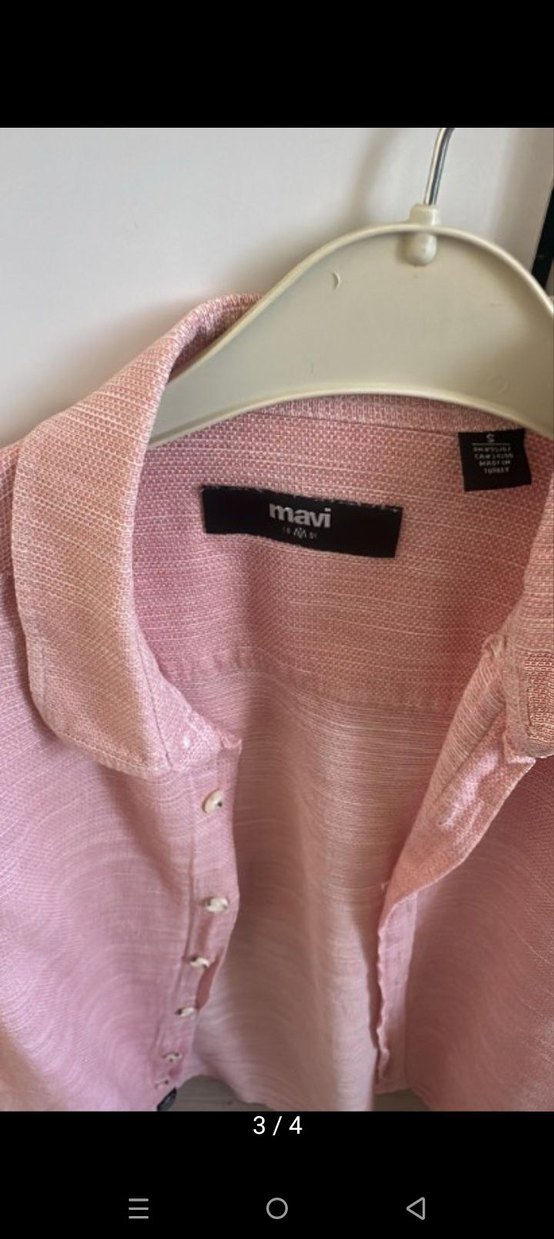 Pembe erkek gömlek - Görsel 3