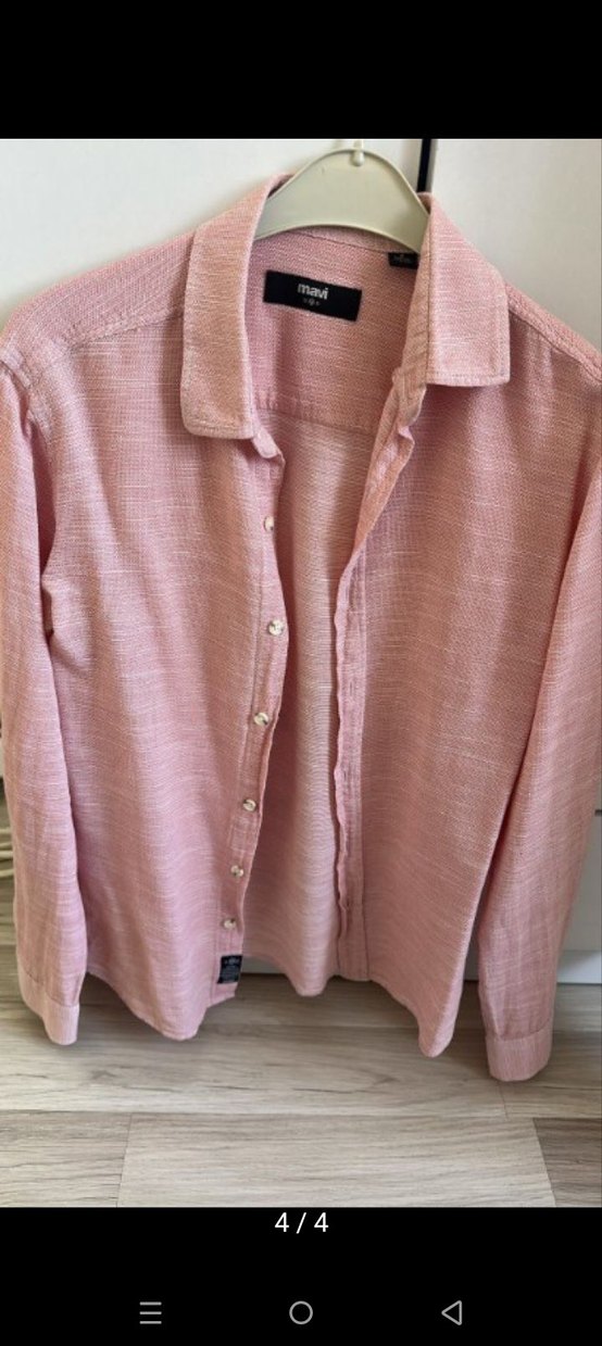 Pembe erkek gömlek - Görsel 4