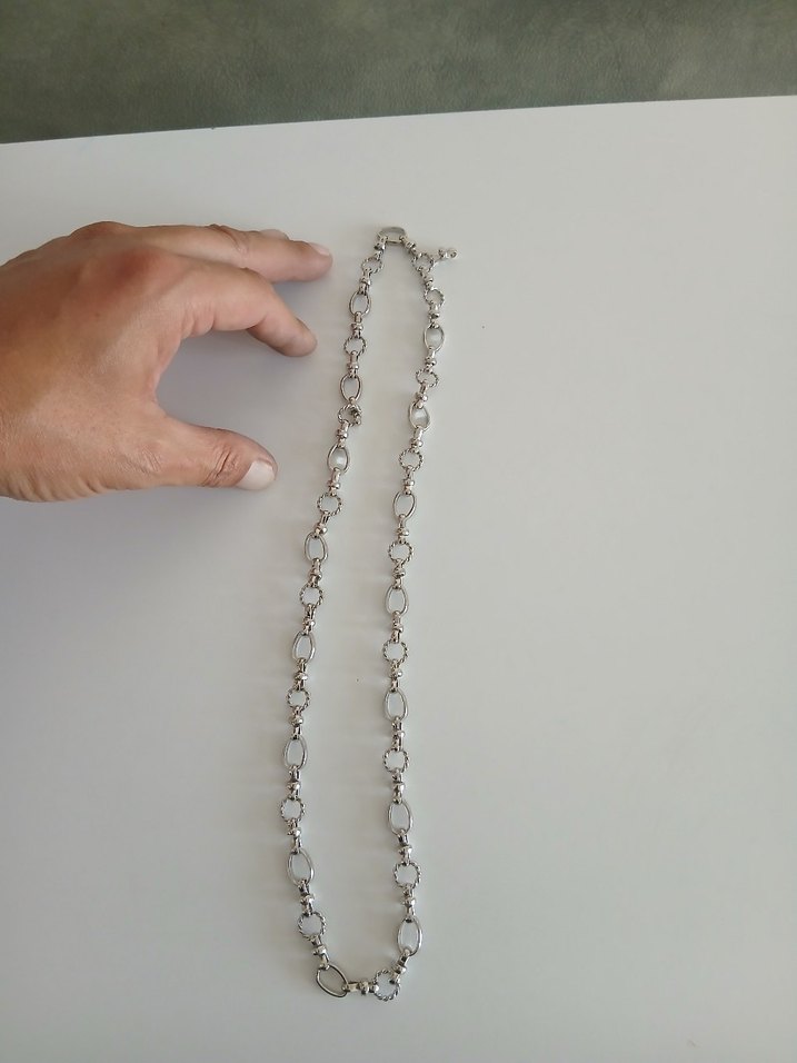 Zincir Detaylı Gri Kadın El Zinciri - Görsel 3