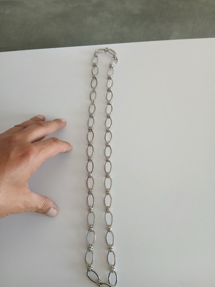 Gri Zincir Detaylı Kadın El Zinciri - Görsel 5