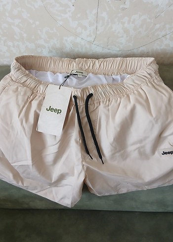 Beyaz Pamuklu Jeep Mini Şort - Görsel 11