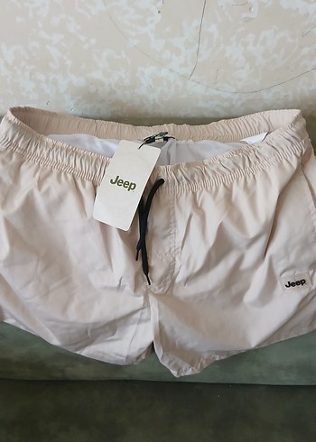 Beyaz Pamuklu Jeep Mini Şort - Görsel 13