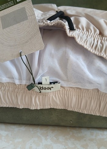 Beyaz Pamuklu Jeep Mini Şort - Görsel 7