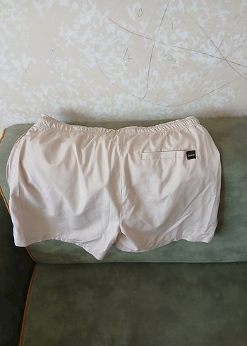 Beyaz Pamuklu Jeep Mini Şort - Görsel 10