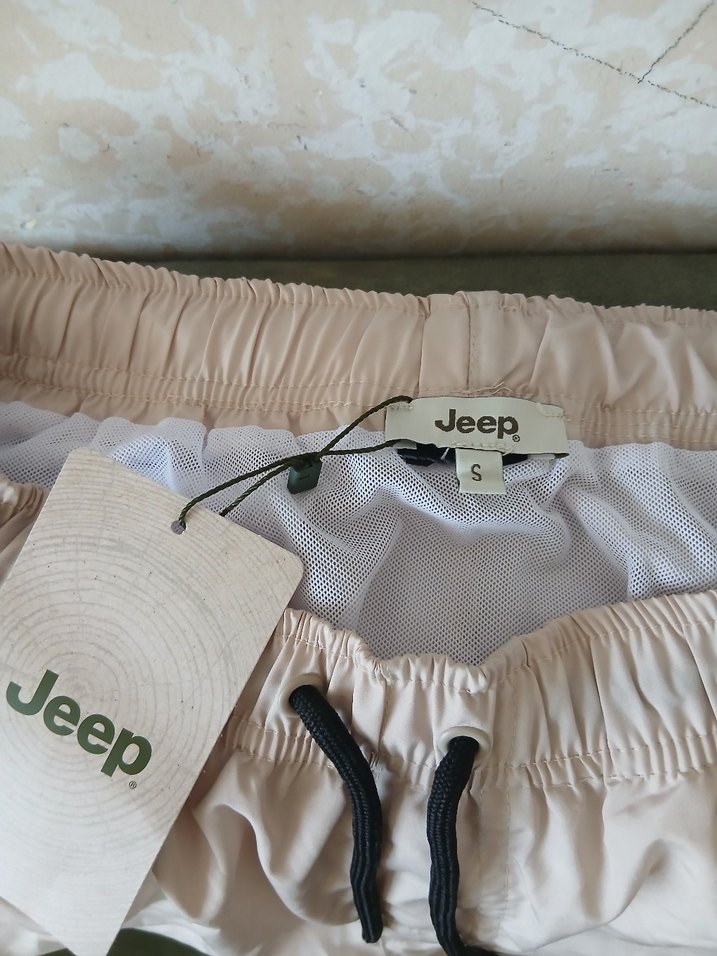 Beyaz Pamuklu Jeep Mini Şort - Görsel 2