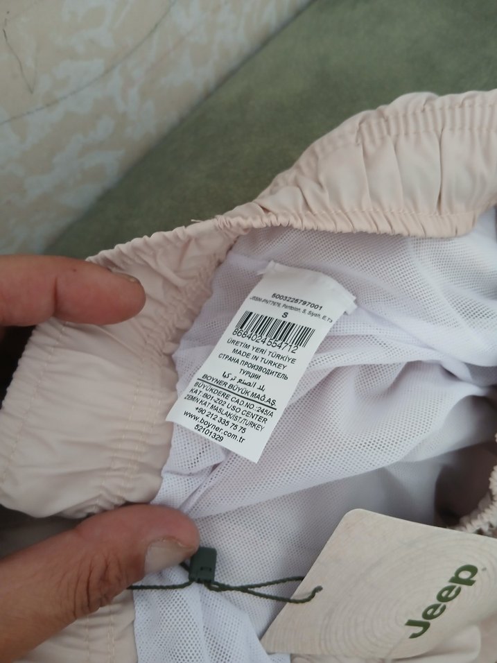 Beyaz Pamuklu Jeep Mini Şort - Görsel 3