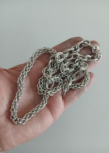 Zincir Detaylı Kadın El Zinciri Gri - Görsel 5