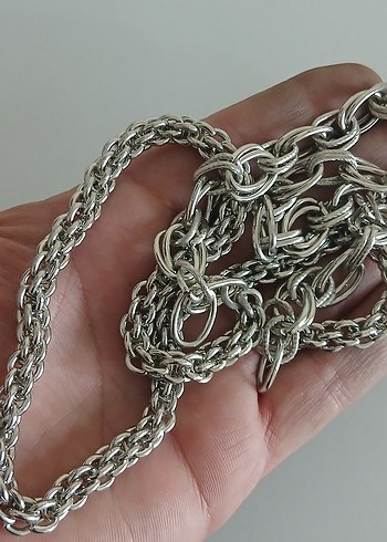 Zincir Detaylı Kadın El Zinciri Gri - Görsel 4
