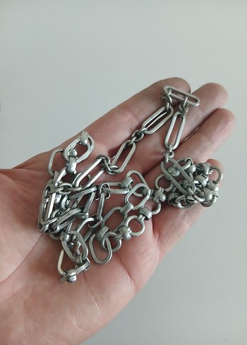 Kadın Gri Zincir Detaylı Vücut Zinciri - Görsel 5