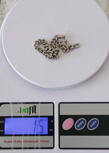American Vintage Gri Zincir Detaylı Minimalist Kadın Bileklik