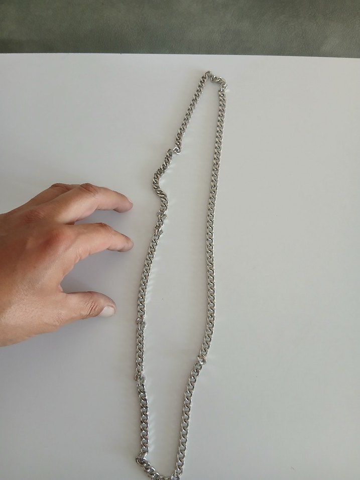 Gri Zincir Detaylı Kadın Vücut Zinciri - Görsel 5