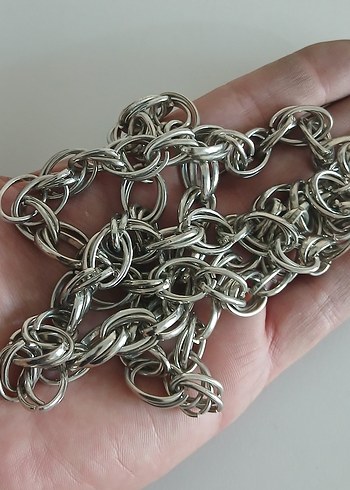 Kadın Zincir Detaylı Gri El Zinciri - Görsel 4