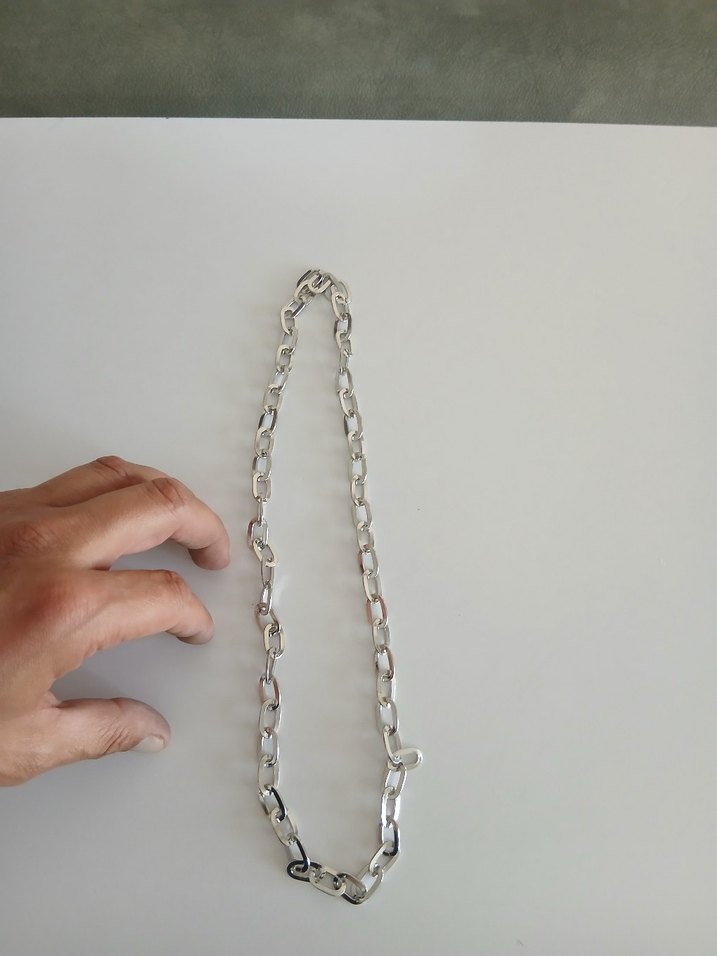 Gri Zincir Detaylı Kadın El Zinciri - Görsel 4