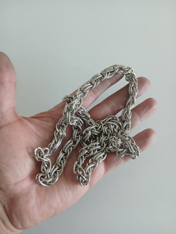 Zincir Detaylı Gri Kadın El Zinciri - Görsel 5