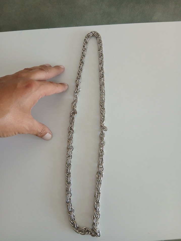 Zincir Detaylı Gri Kadın El Zinciri - Görsel 3