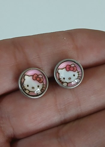 Pembe Hello Kitty Midi Küpe