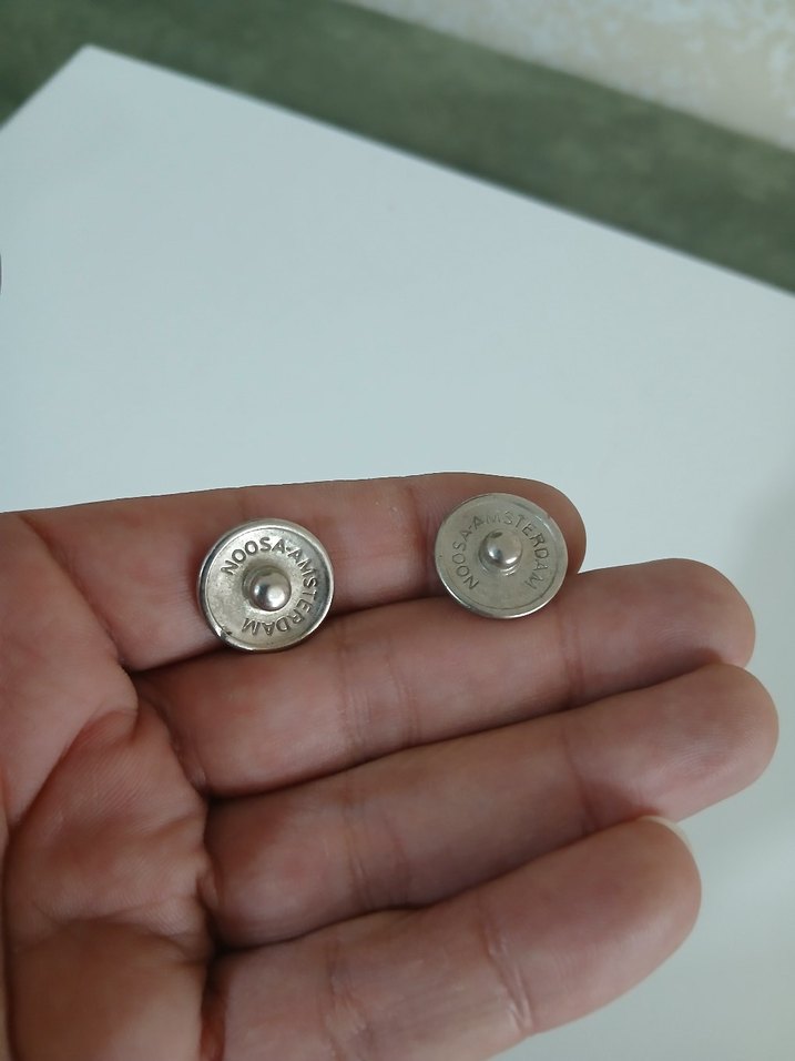 Gri Vintage Erkek Küpeleri - Görsel 2