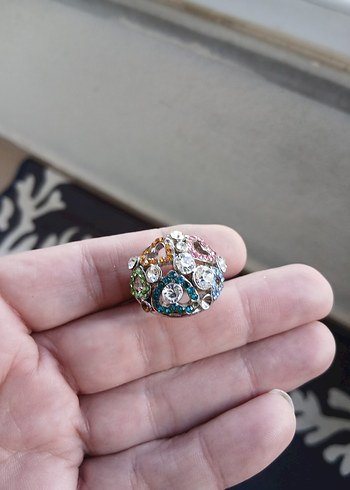 Renkli Payetli Bohem Kadın Yüzük - Görsel 5