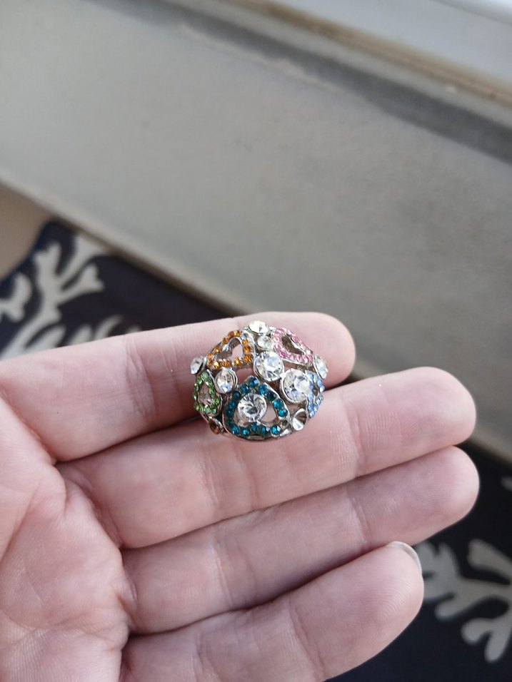 Renkli Payetli Bohem Kadın Yüzük - Görsel 5