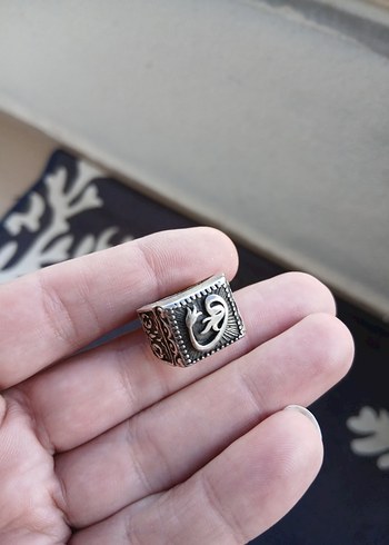 Vintage Gri Erkek Yüzük - Görsel 3