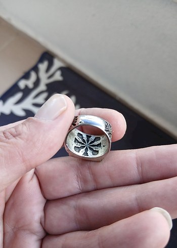 Vintage Gri Erkek Yüzük - Görsel 5