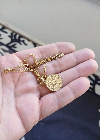 American Vintage Renkli Baskılı Bohem Midi Kolye