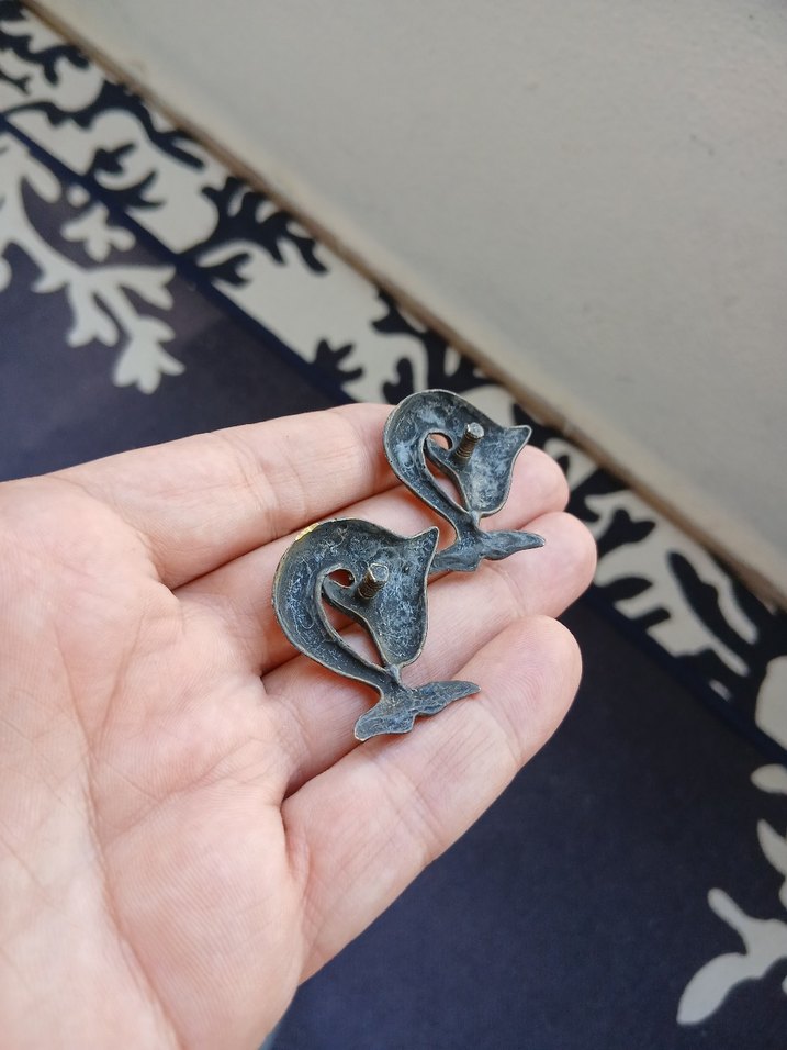 Altın Renkli Vintage Yunus Figürlü - Görsel 2