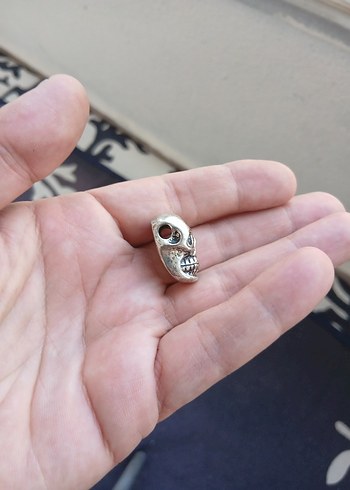 Gri Kafatası charm yada kolye ucu - Görsel 3