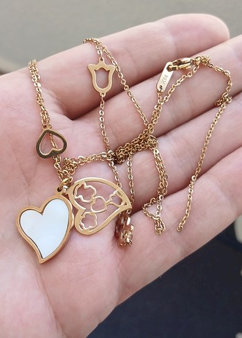 14 k Altin kaplama Kolye