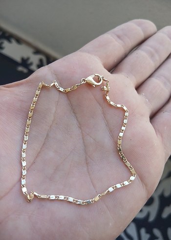 Altın Renkli Zincir Detaylı Kadın El Zinciri - Görsel 2